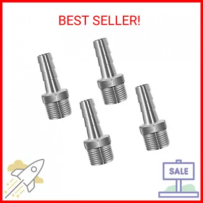 Horiznext 304 Stainless Steel 1/2  Barb Hose To 1/2 NPT Home Brew Pipe Barbed Ni • $16.58