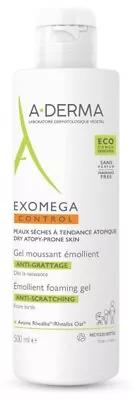 A-Derma Exomega Control Emollient Foaming Gel 500ml Shower Bath Atopy Prone Skin • £18.99