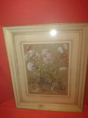 Large Original Floral Oil Painting Signed M.Greene Mitchell. • $350