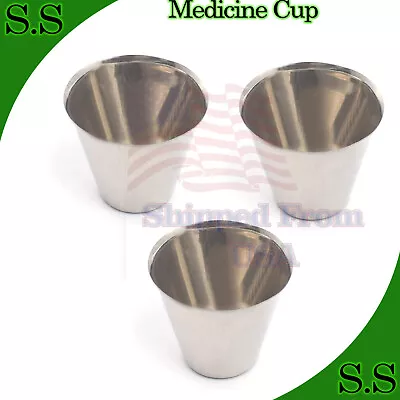 3 Stainless Steel Graduated Medicine Cup 60 Ml • $12.15