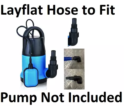 £3.03 • Buy Layflat Hose To Fit Submersible Water Pumps Outlets Reducers Select Length
