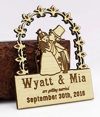 $81.39 • Buy 20 Save The Date Wooden Magnet Custom Engraved Wooden Magnet Rustic-JZf