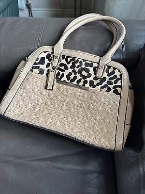 Dune Leopard Tan Bowling Style Handbag Workwear Accessory • £6.99