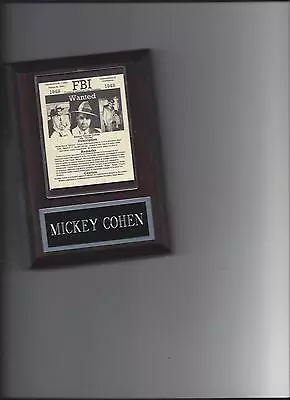 Mickey Cohen Plaque Mafia Organized Crime Mobster Mob Rare!!! • $4.99