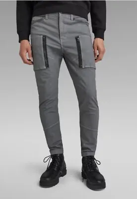 $150 G-Star Raw Men's Zip Pocket 3D Skinny Cargo Pants AXIS Size 32/32 NWT • $65