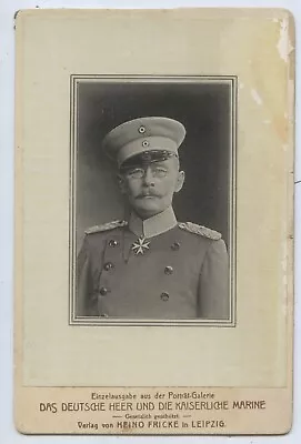 Ww1 Leipzig Cabinet Photo By Heino Fricke Of A German Naval Officer In Uniform. • $44.99