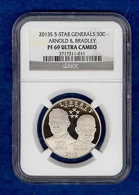 2013-S 5 Star Generals Commemorative Half Dollar NGC PF69 Ultra Cameo • $20