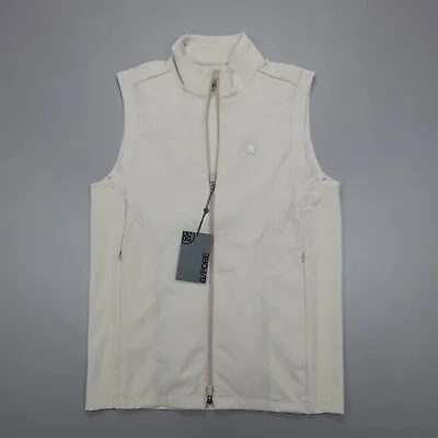 G/FORE Men's Full Zip Golf Water/Wind Resistant Vest G4MA23O49 Stone $225 • $80.79