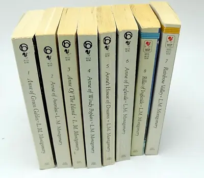 Vintage Anne Of Green Gables Books Set Of 8 LM Montgomery Paperbacks 1987 • $44.75
