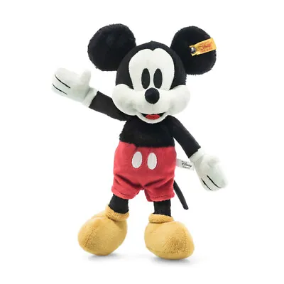 Steiff Disney Soft Cuddly Friends Mickey Mouse 12  Premium Stuffed Animal EAN • $39.95