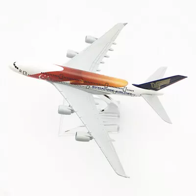 1:400 16cm For Airbus A380 Singapore Airlines Metal Airplane Model Plane Toy • £9.95