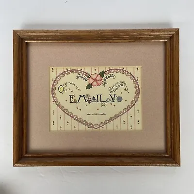 VTG Emily Name Meaning Framed Print Girly Cute Cottage Core Country Nursery EUC • £17.36