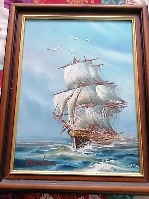 Hydan Galleon Ship Oil Painting • £120