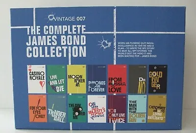 Vintage 007 The Complete James Bond Collection 14 Books 2012 Like New/Cased • £110