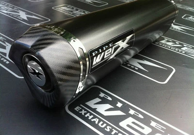 Suzuki GSXR 1000 K5 K6 2005 2006 Black Tri Oval Carbon Outlet Exhaust Can • $1053.39