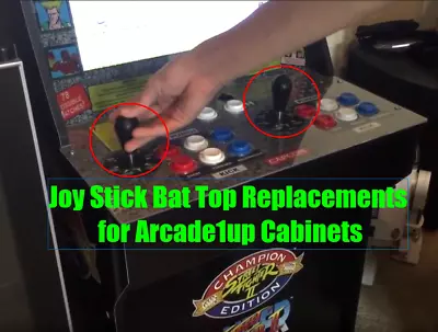 $10.95 • Buy Arcade1up Final Fight Mortal Kombat 2 Marvel X-Men TMNT, 2 Joystick Bat Tops