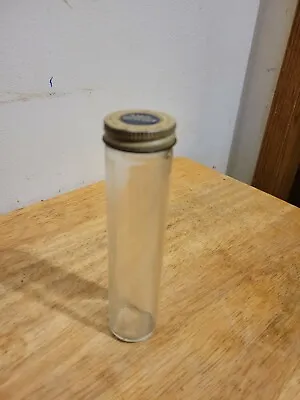 Vintage Alka Seltzer 6” Glass Bottle - Metal Screw Cap - No Label • $12.50