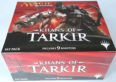 KHANS OF TARKIR MtG Magic Sealed FAT PACK (Bundle) Card Box 9 Booster Packs + • $71.98