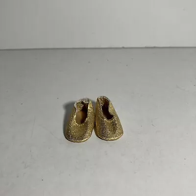 Great For Madame Alexander Weny Or Ginny Gold Slip On Doll Shoes • $11