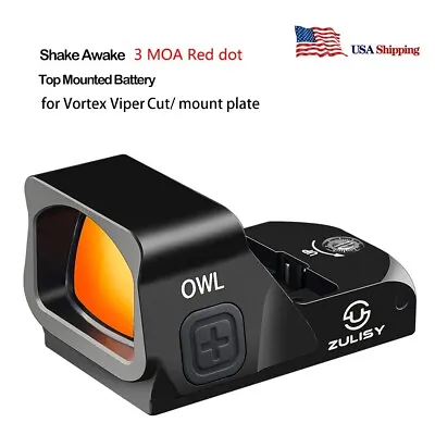 3 MOA Shake Awake Red Dot Sight OWL For VIPER Cut Glock 17 MOS CZ P10-C FNX 45 • $146.99