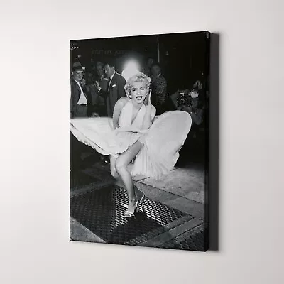 Marilyn Monroe The 7 Year Itch Windy Subway Grate Canvas Wall Art Print • $159