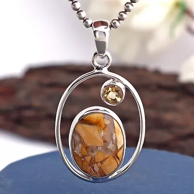 Natural Brecciated Mookaite 925 Sterling Silver Pendant Jewelry Gift • $22.09