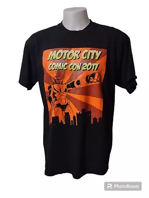 Graphic T-Shirt Motor City Comic Con 2017 Crew Neck Men's Adult Size XL Black • $11.59