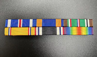 WWI WWII US Army Pilot Aviator 6 Ribbon Bar - DFC Air Medal ETO - WW1 WW2  • $20.95