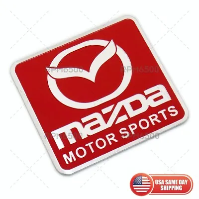 Mazda Motor Sport 3D Aluminum Medal Nameplate Badge Logo Car Emblem Decorate Red • $9.99