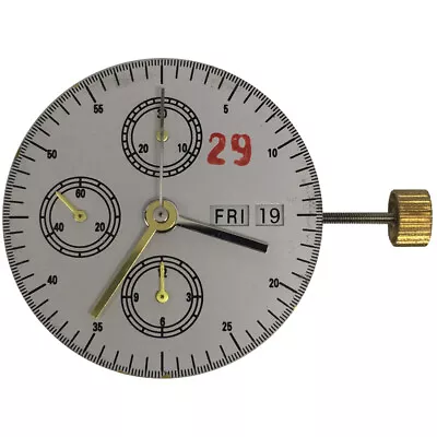 $145 • Buy 28800 Bph Clone Automatic Chronograph Watch Movement  7750 ETA VALJOUX White 3h