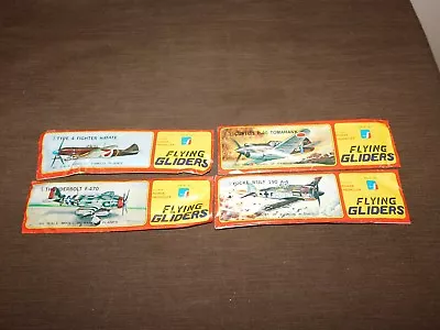 Vintage Toy 4 Flying Airplane Gliders  Nos Unopened Hayate Tomahawk Focke Wulf • $55.99