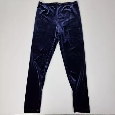 Polo Ralph Lauren Velvet Leggings Blue Kids Girls Size L 12-14 • $19.99