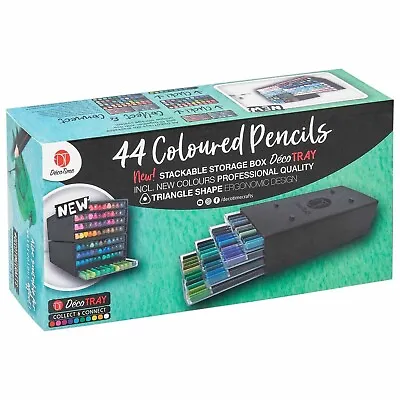 Stacks Of 44pk Oil Based Professional Artist Colouring Pencils Set  *DARK* • £17.99