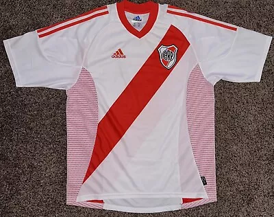 Vintage CA River Plate Millonarios Soccer Jersey Shirt Camiseta Home Adidas M • $83.22