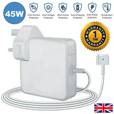 45W AC Power Adapter Charger For Magsafe 2 Apple MacBook Air 11  13  T-Tip UK • £13.85