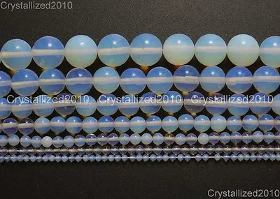Natural White Opalite Gemstone Round Beads 2mm 3mm 4mm 6mm 8mm 10mm 12mm 15.5  • $2.66