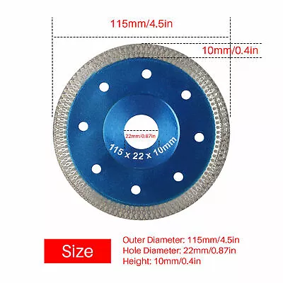 1/3 Porcelain Tile Turbo Diamond Dry Cutting Saw Blade/Disc Grinder Wheel 4/4.5  • $6.95