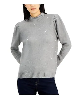MSRP $60 International Concepts Embellished Mock Neck Sweater Charcoal Size XL • $12.17
