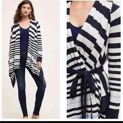 MOTH Anthropologie Waterfall Drape Tie Open Front Asymmetric Cozy Cardigan Large • $40