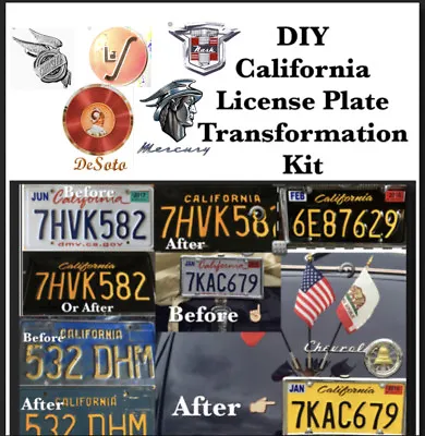 DIY CALIFORNIA Legacy License Plates VINTAGE AMERICAN CAR • $33.99