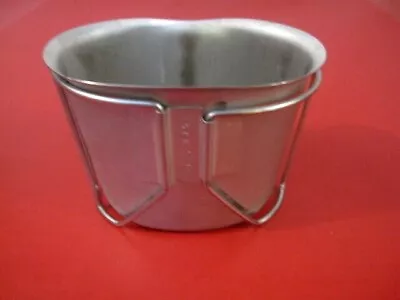 Post-Vietnam US Army 1QT Canteen Cup - Stainless Steel - Original GI - VERY NICE • $7.99