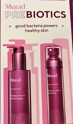 Murad Prebiotics Travel Set 4 In 1 Cleanser .17 Oz & Multi Mist .14 Oz Set BNIB  • $11.99