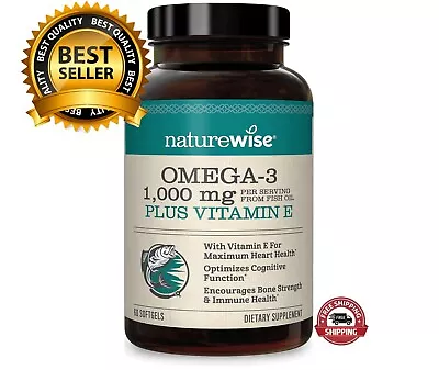 NatureWise High-Potency 1000mg Omega 3 With 600mg EPA 400mg DHA & Vitamin E • $10.99