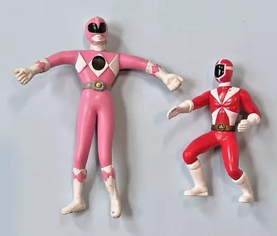 Vintage Power Rangers Pink Bendable Figure & McDonalds Red Jason Power Ranger • $7.95