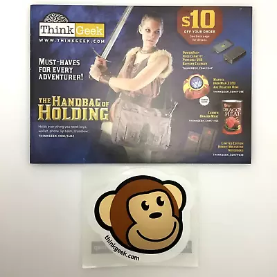 Think Geek 2012 Catalog With Timmy Monkey Sticker Handbag Of Holding Cover Art • $12