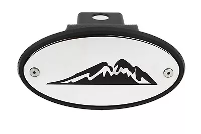 Mountain Chrome Receiver Hitch Cover - Silver Engraved Mountain Logo • $29.99