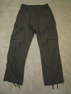 LA Police Gear Pants Men 34 Green Tactical Cargo Canvas 30x30 Outdoor Utility • $18.95