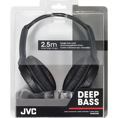 £15.99 • Buy JVC HARX330  Full-Size Over-Ear Stereo Headphones - Black 2.5M Cord For DJ