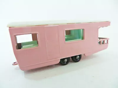 Matchbox Lesney 23 'trailer Caravan'. Pink. Vintage. Original. Vgc. • £8.99