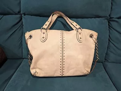 Michael Kors Uptown Astor Stud Shoulder Bag Cream/White - Used • $59.99